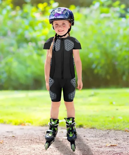 Miniatura 5 de Padded Compression Shirt for Kids YouthBoys Girls Padded Football Protective Shirts for Ski Paintball Baseball Rugby Hockey Soccer Skating