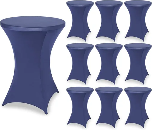 Miniatura 12 de FestiCorp Cubierta de Mesa de Spandex, Manteles Ajustados para Cóctel, Cubiertas de Mesa Redondas Elásticas Highboy para Fiesta, DJ, Bar, Boda, Rosa