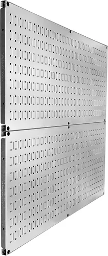 Miniatura 2 de Tablero horizontal para herramientas de garaje para pared, dos tablas de 32 pulgadas de ancho x 16 pulgadas de alto, fáciles de instalar Metálico