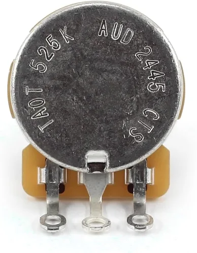 Miniatura 3 de Potenciómetros CTS 525k personalizados: eje dividido corto (4x) con condensadores de caída naranja 0.022uf (2x) + cable bus de 14 pulgadas