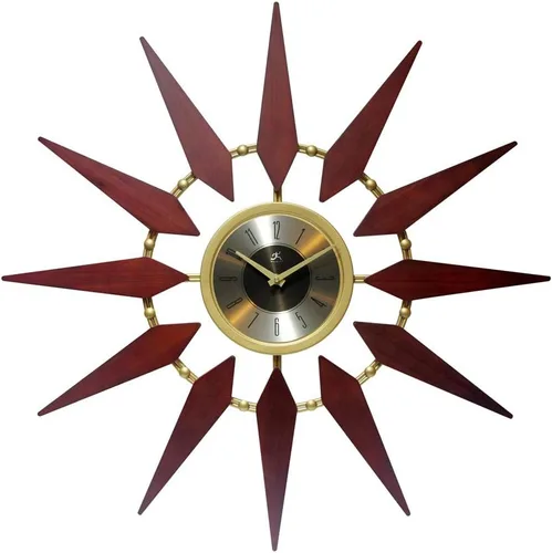 Infinity Instruments Orion Starburst - Reloj de pared moderno de mediados de siglo, 30 pulgadas, grande, de mediados de siglo, moderno, decoración
