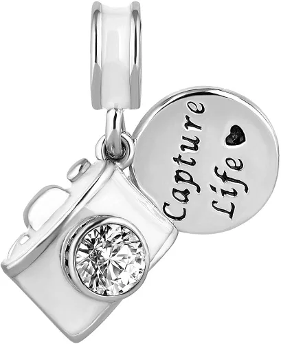 Miniatura 2 de CharmSStory Cámara Capture Life - Cuentas colgantes de viaje para pulsera con dije