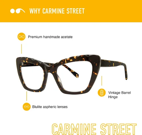 Miniatura 2 de Scojo New York Carmine Street - Lentes de lectura con luz azul, hechos a mano, resistentes a los arañazos, para mujeres y hombres