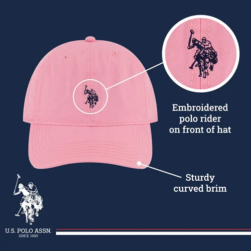 Miniatura 4 de U.S. Polo Assn. Small Polo Pony Logo Baseball Hat, 100% Cotton, Adjustable Cap
