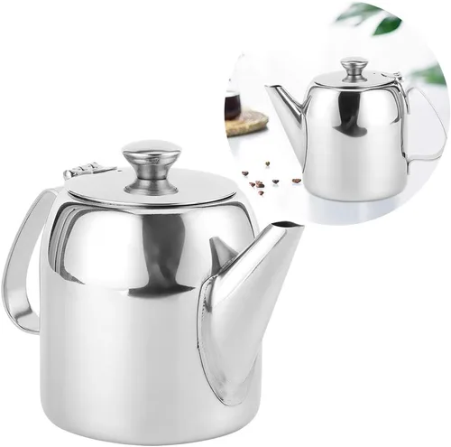 Miniatura 6 de Tetera de acero inoxidable, tetera de vidrio Ea, tetera turca, jarra de café térmica de acero inoxidable, cafetera de boquilla corta fría