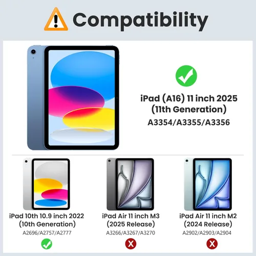 Miniatura 2 de MoKo Funda para iPad (A16) de 11ª generación de 11 pulgadas 2025, funda para iPad de 10ª generación de 10.9 pulgadas 2022, funda inteligente