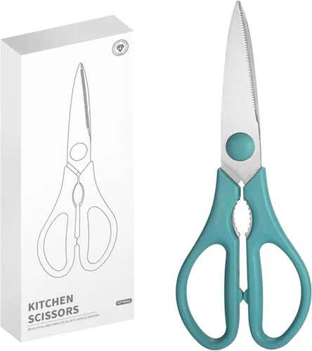 Tijeras de cocina - Tijeras de cocina resistentes, aptas para lavavajillas, de acero inoxidable, tijeras de alta utilidad afiladas para aves de