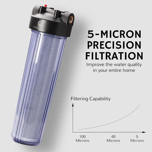 Miniatura 2 de Airthereal Carcasa de filtro de agua para toda la casa, filtro de sedimentos para agua de pozos y ciudades, cartuchos de filtro de agua