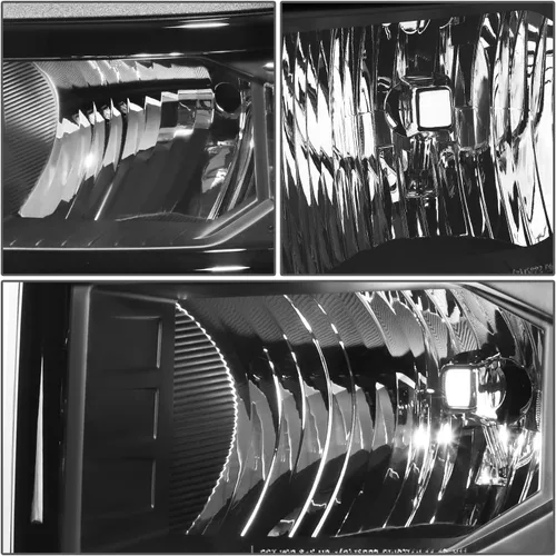 Miniatura 3 de DNA MOTORING HL-OH-CSIL14-BK-AM Faros delanteros negros y ámbar compatibles con Silverado 1500 2014-2015