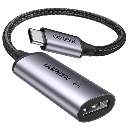 UGREEN Cable adaptador USB C a DisplayPort 1.4 de 8K a 60Hz 4K a 240Hz Thunderbolt 4/3 a puerto de pantalla convertidor con HDR VRR ALLM trenzado