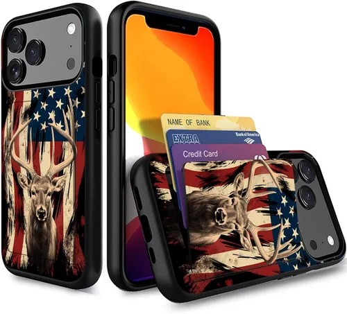 Miniatura 29 de Funda para iPhone Air, funda tipo cartera con ranura para tarjeta oculta, a prueba de golpes, TPU y PC, funda protectora de doble capa para iPhone