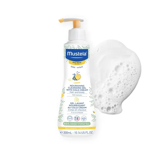 Miniatura 3 de Mustela Set de regalo para la hora del baño de piel seca para bebés, esenciales para el cuidado de la piel del bebé, con aguacate natural y crema