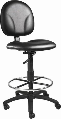 Boss Office Products Stand Up Caressoft Taburete de dibujo sin brazos en negro