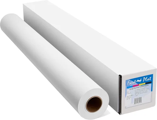FastPlot Banner de vinilo para exteriores, impermeable, 15 mil 14.11 oz, rollo de 24 pulgadas x 60 pies, núcleo de 2 pulgadas