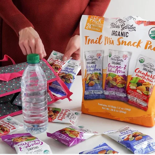 Miniatura 4 de Trail Mix - Paquetes individuales Paquete variado Sin gluten vegano y apto para dieta cetogénica Power Up & Natures Garden Probiotic & Omega 3
