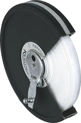 Miniatura 3 de Keson MC1850 Cinta métrica de fibra de vidrio con carcasa metálica cerrada (graduaciones: pies, en, 1/8), 50 pies