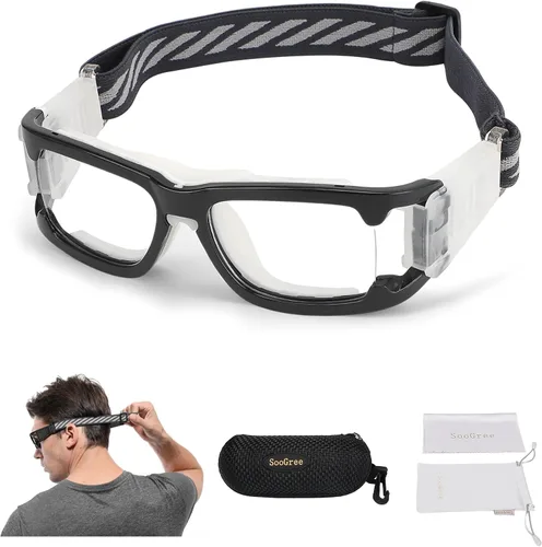 Miniatura 10 de SooGree Gafas deportivas de baloncesto para hombres y mujeres, gafas de seguridad, gafas de deporte, antivaho y choque de colisión