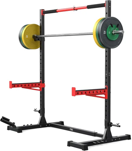 Miniatura 14 de FLYBIRD SR1 - Estante para sentadillas con barra de dominadas, estante de potencia multifuncional ajustable, soporte de sentadillas de ancho