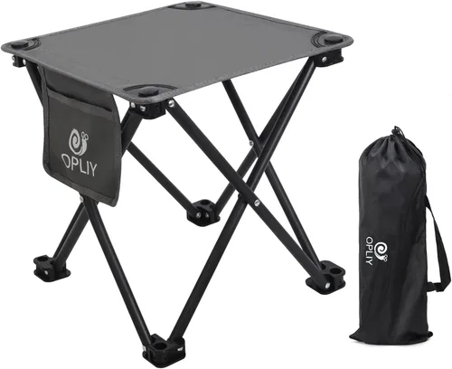 Miniatura 11 de Opliy Taburete de campamento, silla pequeña plegable de 13.5 pulgadas, taburete de campamento portátil para camping, pesca, senderismo, jardinería