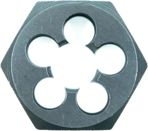 Miniatura 6 de Century Drill & Tool, 98221, 1-14 NF, Troquel hexagonal, Roscas externas de corte de precisión, Acero de aleación de alto carbono
