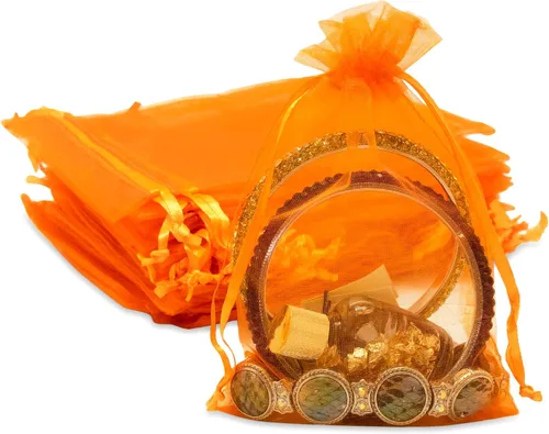 Miniatura 55 de TheDisplayGuys - Paquete de 48 bolsas de regalo de organza transparente negra de 2 x 2-3/4 pulgadas con cordón, bolsas de regalo para joyas, bolsas