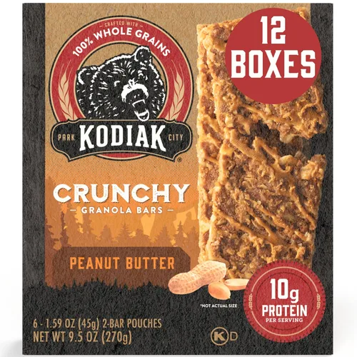 Miniatura 11 de Kodiak Cakes Barritas crujientes de granola Protien, chispas de chocolate, alto contenido de proteínas, 100% granos integrales, 12 cajas con 6