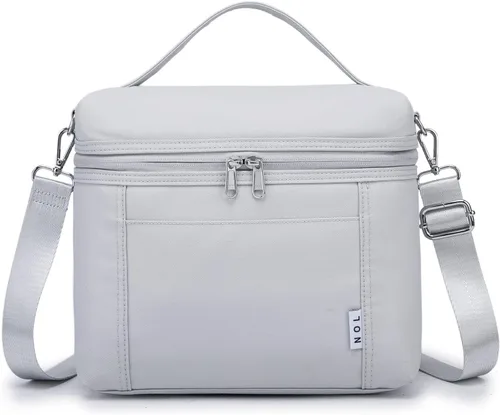 Miniatura 36 de NOL Natural Organic Lifestyle - Loncheras aisladas para mujer, bolsa enfriadora, ligera, de nailon, impermeable, para el trabajo