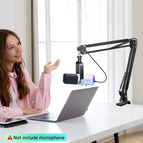 Miniatura 7 de Brazo de brazo AM8: brazo de micrófono ajustable con funda de cable, brazo de micrófono con adaptador de 3/8 a 5/8 pulgadas compatible