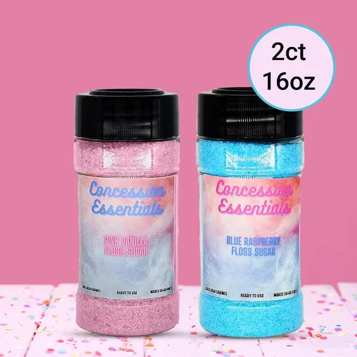 Miniatura 4 de Perfectware 2 tarros de 16 onzas de azúcar de algodón de azúcar (vainilla rosa y frambuesa azul)