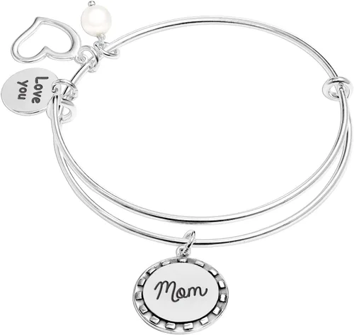 Miniatura 2 de LeCalla Pulsera de plata de ley 925 con alambre expandible para mujer, Plata de ley