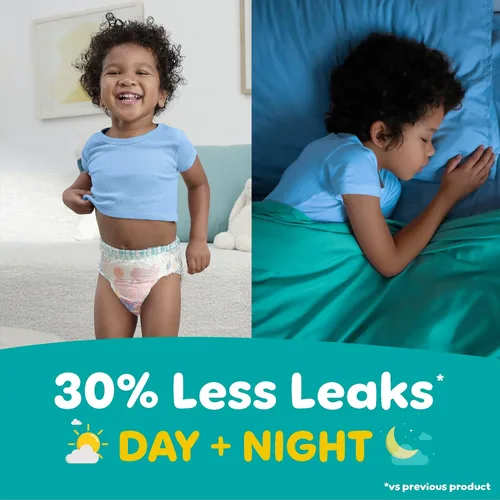 Miniatura 5 de Easy Ups - Pantalones de entrenamiento para niñas y niños, talla 4 (2T3T), 25 unidades, ropa interior absorbente de Peppa Pig, hasta un 100% a