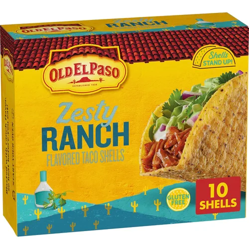 Miniatura 14 de Old El Paso Stand 'N Stuff Bold Nacho Cheese - Conchas de taco con sabor a queso de nacho, 10 unidades (paquete de 6)