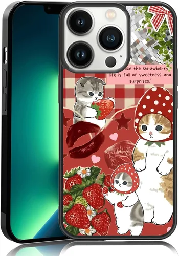 Miniatura 112 de Elegante funda de teléfono con diseño de gato Marie compatible con iPhone 11, funda de encaje dorado para iPhone, a prueba de golpes, rosa fucsia