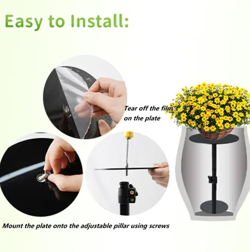 Miniatura 4 de Elevador de plantas ajustable para macetas interiores, soporte ajustable para plantas, relleno de macetas para plantas artificiales