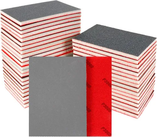 Miniatura 11 de 24 Piezas Esponjas de Lijado Grano 1200-1500, Bloques de Lijado Lavables y Reutilizables para Madera, Metal, Paneles de Yeso, Acristalamiento, Papel