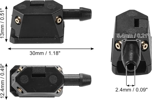 Miniatura 6 de ACROPIX Boquilla universal ajustable para limpiaparabrisas, color negro azabache, paquete de 4