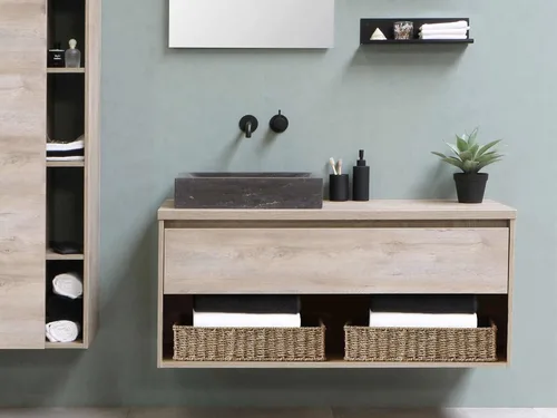 Miniatura 4 de StorageWorks - Bandeja grande de pasto marino para baño, cestas de almacenamiento de pasto marino para estantes, cestas de mimbre natural tejidas a