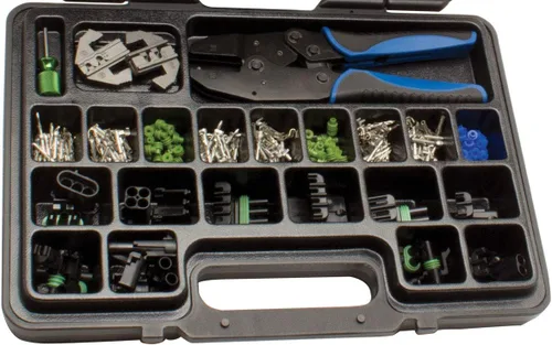 Miniatura 3 de Eastwood Crimp-Right - Kit de crimpado de conector hermético para virola de crimpado, alicates de crimpado, pelacables y conectores Kit