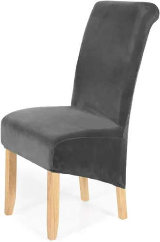 Miniatura 10 de Chair Cover 4pcs Dining Chair Covers Stretch Velvet Removable Washable Large Soft Dining Kitchen Home Restaurant Chair Slipcovers(Bule Grey)