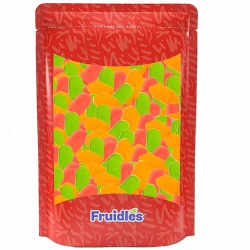 Miniatura 5 de Fruidles Sherbet Gummi Ice Pops Candy, sabores de frutas, apto para alérgicos, sin OMG, sin edulcorantes artificiales (bolsa de media libra)