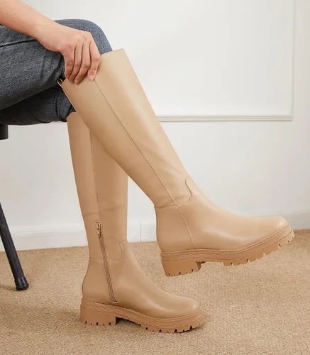 Miniatura 3 de Botas de plataforma hasta la rodilla para mujer, tacón grueso, cremallera lateral, botas de otoño e invierno