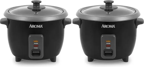 Miniatura 9 de Aroma Housewares - Olla para arroz y granos de 1.5 cuartos (ARC-363NGB), negro, 6 tazas cocidas / 3 tazas sin cocinar