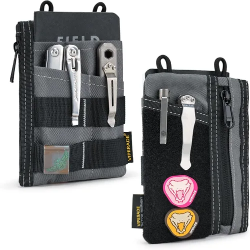 Miniatura 8 de VIPERADE VE18 EDC Bolsa, Organizador de Bolsillo para Hombres, Organizador de Bolsillo EDC, 3 Ranuras con 2 Bolsillos con Cremallera, Bolsa