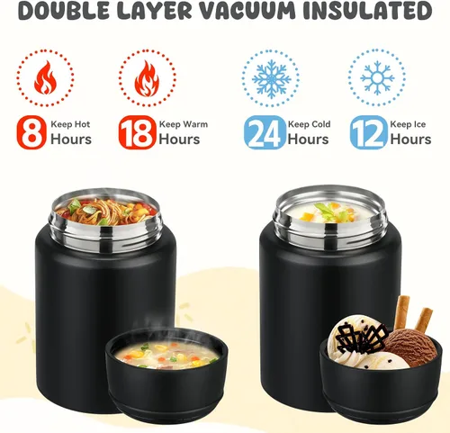 Miniatura 4 de Aimsnk Termo de sopa de 17 onzas para comida caliente para niños, tarro de comida aislado, contenedor térmico de almuerzo de comida caliente