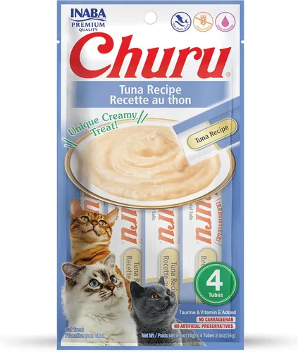 Miniatura 14 de INABA Churu - Golosinas naturales para gatos, puré para lamer (receta de pollo con cangrejo, 4 tubos)