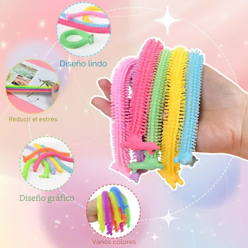 Miniatura 3 de 20 piezas de juguete antiestrés elástico, juguete de cuerdas elásticas coloridas para regalo del día del niño, para niños, adultos, niños, niñas