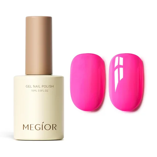 Miniatura 8 de MEGIOR Esmalte de uñas de gel blanco de 0.5 fl oz, color blanco antiguo, secado con luz UV, esmalte de gel francés, arte de uñas, salón de manicura