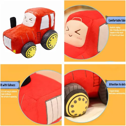 Miniatura 3 de XIYUAN (Juguete de peluche de coche de 12 pulgadas, almohada de felpa suave para automóvil, juguete de simulación, regalo para niños y niños (rojo)
