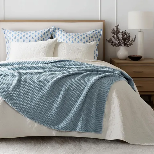 Miniatura 3 de EVERGRACEHOME Manta de punto de chenilla gruesa para sofá, suaves y lujosas mantas de punto con punto musgo para cama, acogedoras mantas decorativas