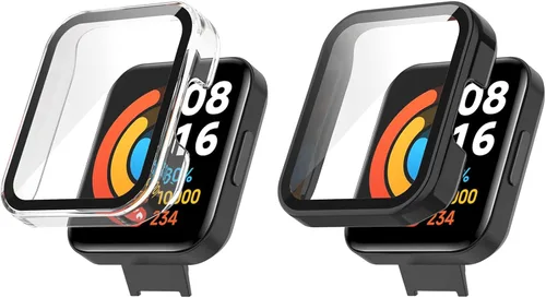 Miniatura 9 de Paquete de 3 fundas protectoras de pantalla compatibles con Redmi Watch 2 Lite, accesorios de policarbonato de vidrio templado, resistente a